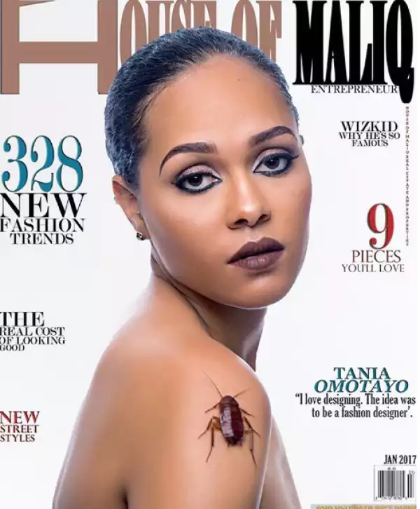 Tania Omotayo poses with cockroach for House of Maliq (Photos)